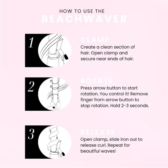 S 1.25" Dual Voltage Rotating Curling Iron By The Beachwaver Co. - Picture 3 of 5